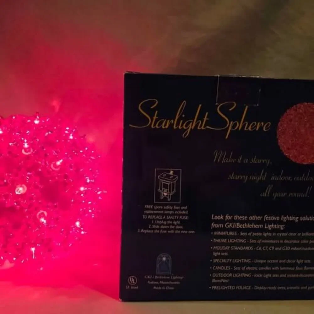 2 red 6in Starlight Spheres in like new condition